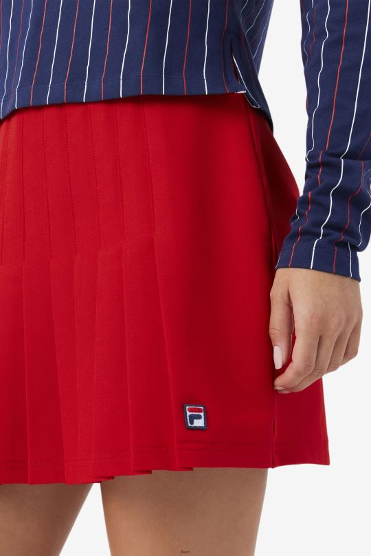 červená amy plisovaná sukně fila 0668L1746 Červené FILA
