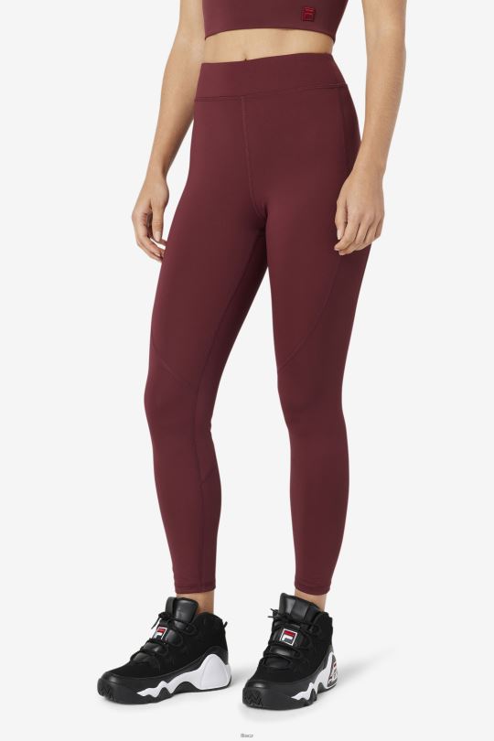 fila emie legging tawny port 0668L1729 žlutohnědý port FILA