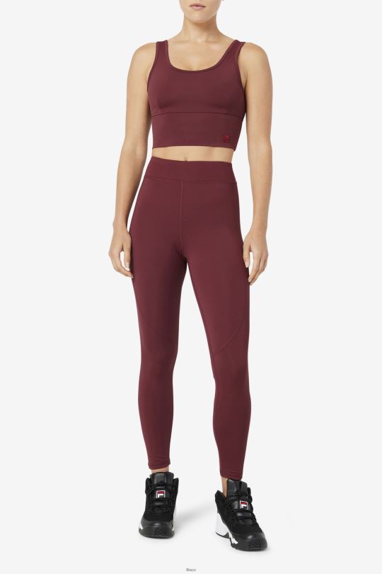 fila emie legging tawny port 0668L1729 žlutohnědý port FILA