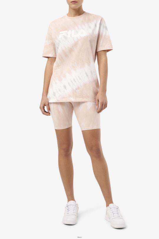 fila gardenia/white/belgian block taima tie dye bike short 0668L1678 gardénie/bílý/belgický blok FILA