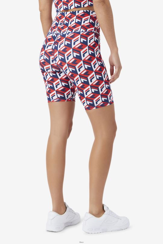 fila red/navy/white ainhoa ​​bike short 0668L1564 červená/námořnická/bílá FILA