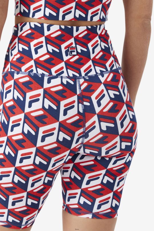 fila red/navy/white ainhoa ​​bike short 0668L1564 červená/námořnická/bílá FILA