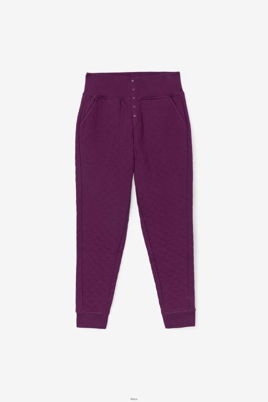 finley high rise prošívaný jogger nakládaná řepa/krokus plátek fila 0668L1649 nakládaná řepa/okvětní lístek krokusu FILA