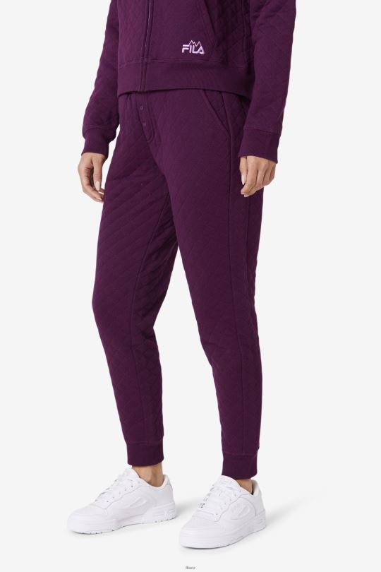 finley high rise prošívaný jogger nakládaná řepa/krokus plátek fila 0668L1649 nakládaná řepa/okvětní lístek krokusu FILA