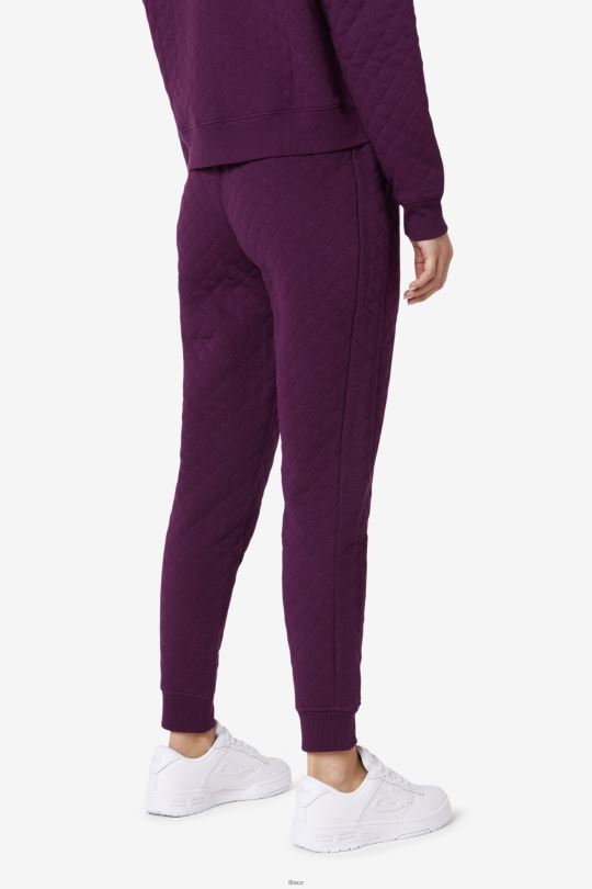 finley high rise prošívaný jogger nakládaná řepa/krokus plátek fila 0668L1649 nakládaná řepa/okvětní lístek krokusu FILA