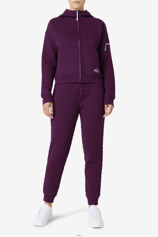 finley high rise prošívaný jogger nakládaná řepa/krokus plátek fila 0668L1649 nakládaná řepa/okvětní lístek krokusu FILA