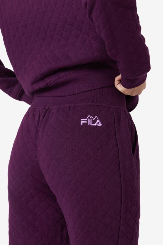 finley high rise prošívaný jogger nakládaná řepa/krokus plátek fila 0668L1649 nakládaná řepa/okvětní lístek krokusu FILA