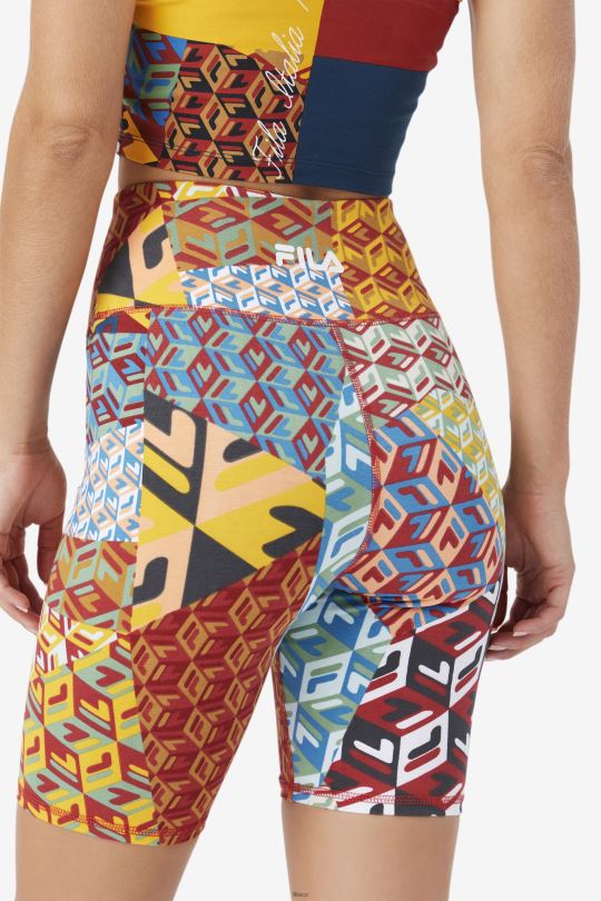ocean/yellow/whitee elowen bike short fila 0668L1626 oceán/žlutá/bílá FILA