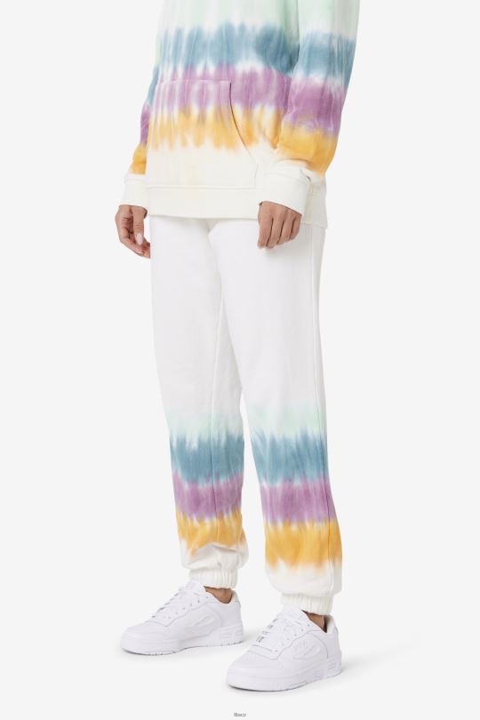 raleigh tie dye jogger white tie dye fila 0668L1655 bílá barva na kravaty FILA