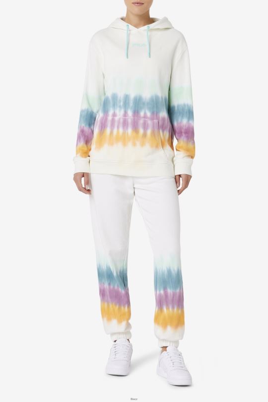 raleigh tie dye jogger white tie dye fila 0668L1655 bílá barva na kravaty FILA