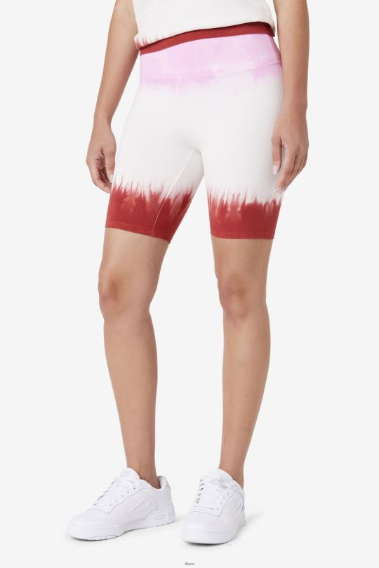 taima tie dye bike short fila piruette/white/earth red 0668L1682 pirueta/bílá/země červená FILA