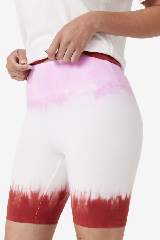 taima tie dye bike short fila piruette/white/earth red 0668L1682 pirueta/bílá/země červená FILA