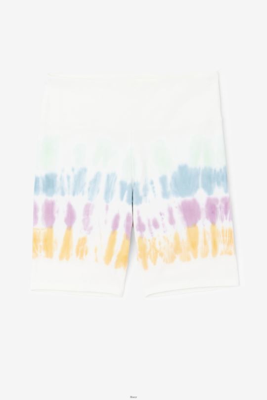 white tie dye fila taima tie dye bike short 0668L1677 bílá barva na kravaty FILA