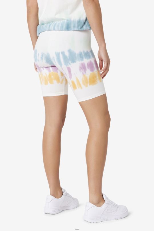 white tie dye fila taima tie dye bike short 0668L1677 bílá barva na kravaty FILA