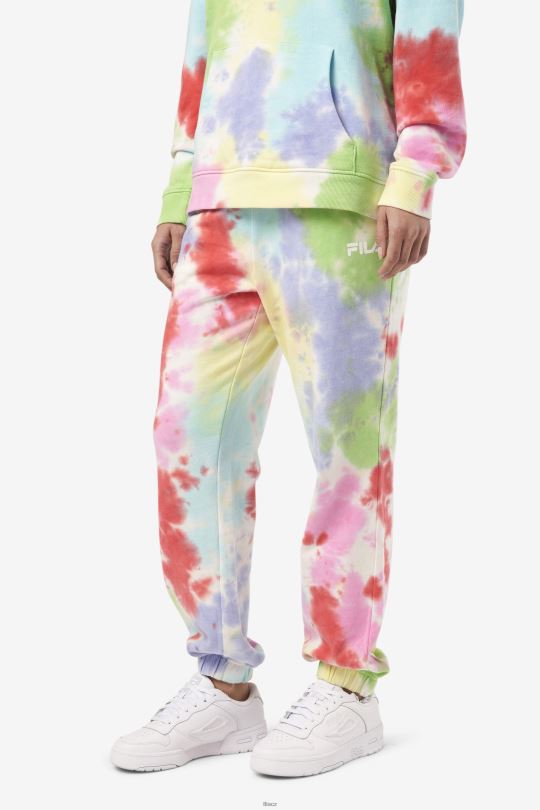 zelená/bílá/brčál/červená fila raleigh kravata dye jogger 0668L1653 zelená/bílá/brčál/červená FILA