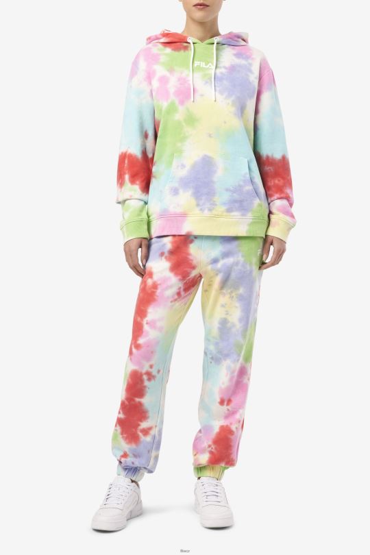 zelená/bílá/brčál/červená fila raleigh kravata dye jogger 0668L1653 zelená/bílá/brčál/červená FILA