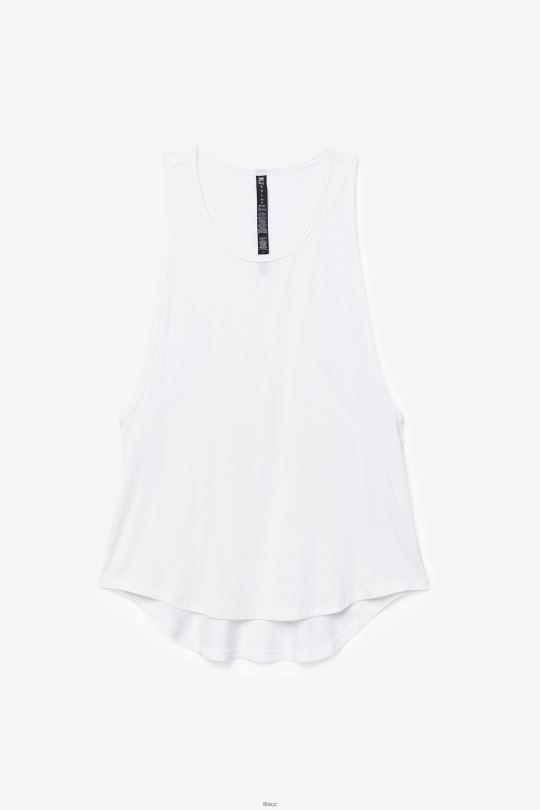bílé dlouhé tílko fila fi-lux 0668L1905 bílý FILA