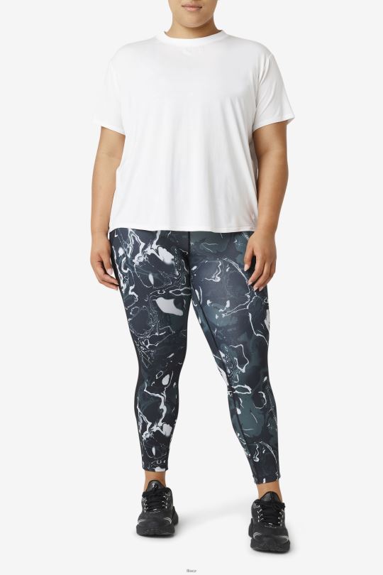 bílý fi-lux top s krátkým rukávem fila 0668L1920 bílý FILA