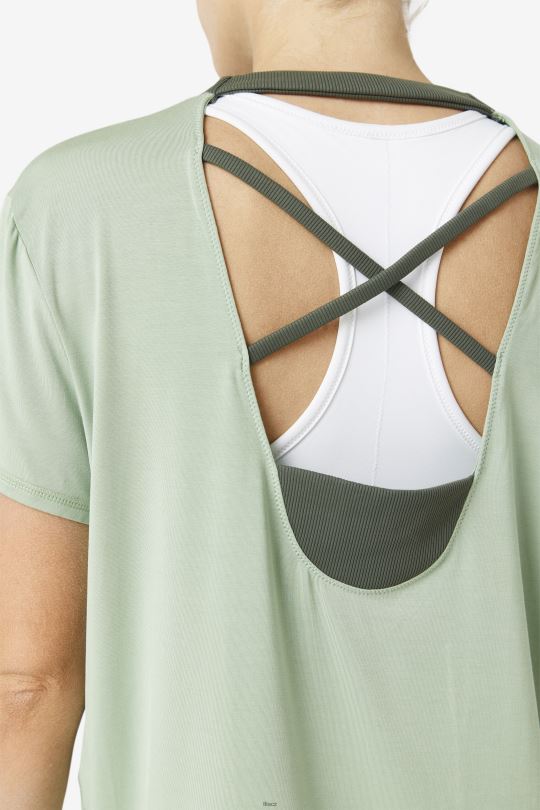 bazalka/tymián fi-lux top fila s krátkým rukávem 0668L1902 bazalka/tymián FILA