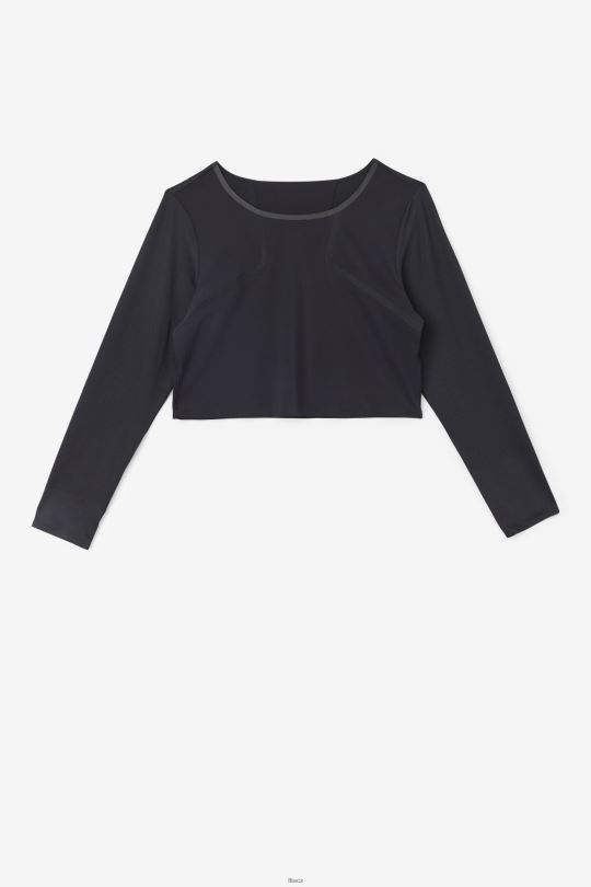 černá uplift dlouhý rukáv crop top fila 0668L1926 Černá FILA
