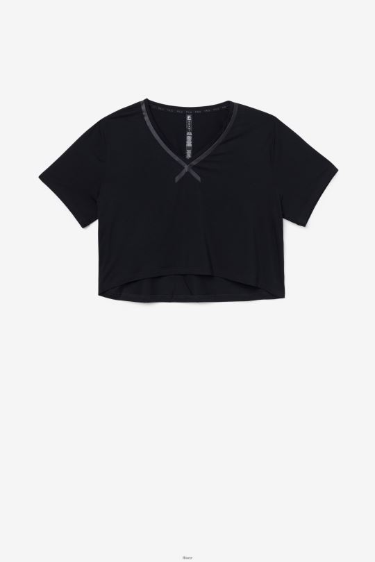 fi-lux high-low crop top černá fila 0668L1859 Černá FILA