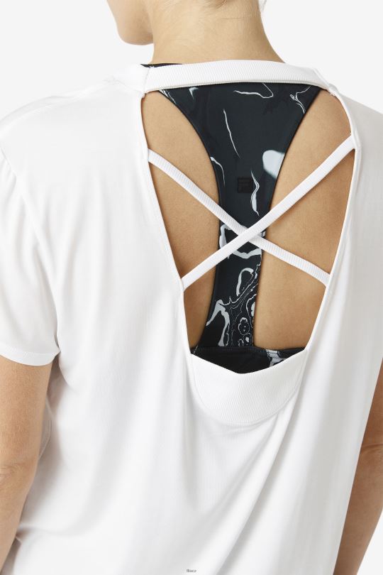 fi-lux top s krátkým rukávem bílá fila 0668L1901 bílý FILA