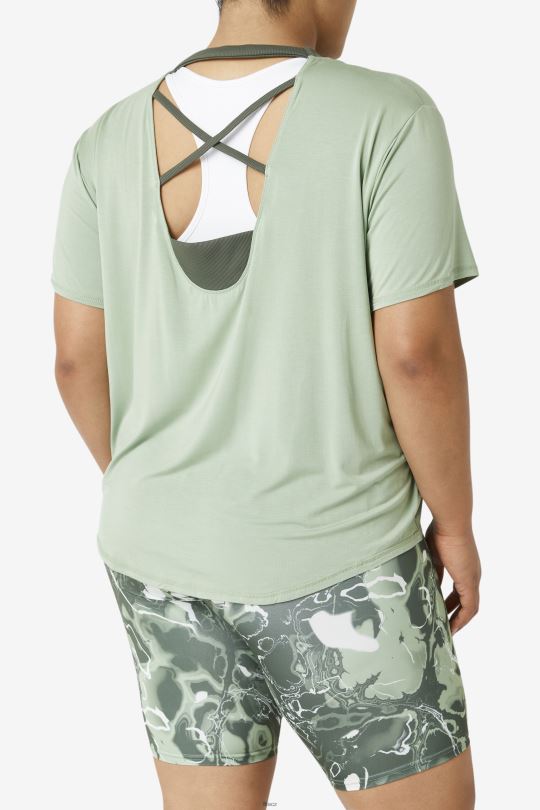 fi-lux top s krátkým rukávem bazalka/tymián fila 0668L1919 bazalka/tymián FILA