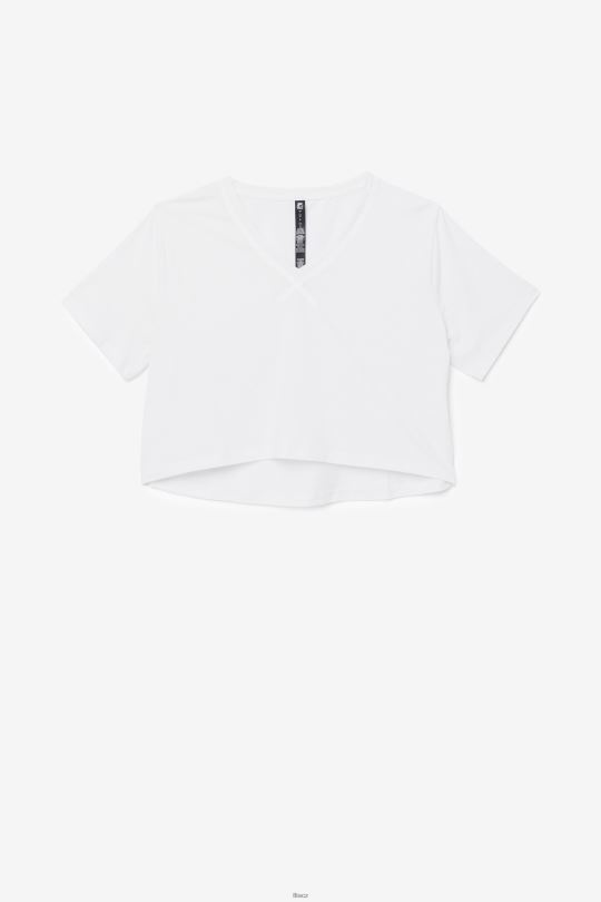 fila bílý fi-lux vysoký-nízký crop top 0668L1858 bílý FILA