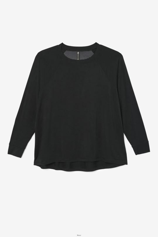 fila fi-lux síťovaná záda dlouhý rukáv crew černá 0668L1897 Černá FILA