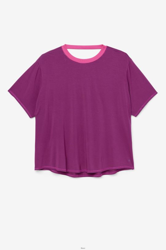 fila fi-lux top s krátkým rukávem purpurově fialový 0668L1921 purpurově fialová FILA