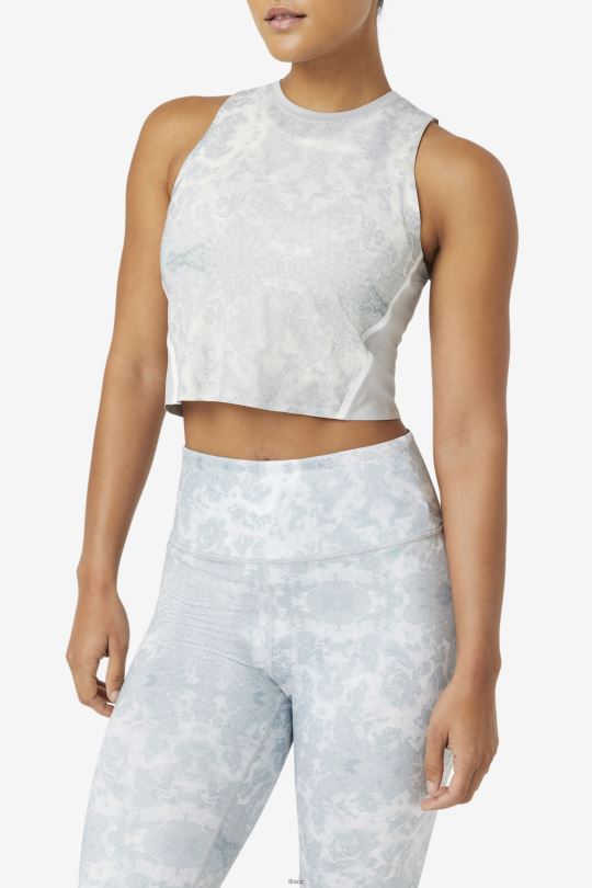 fila highrise/white uplift athletic crop top 0668L1924 výškové/bílé FILA