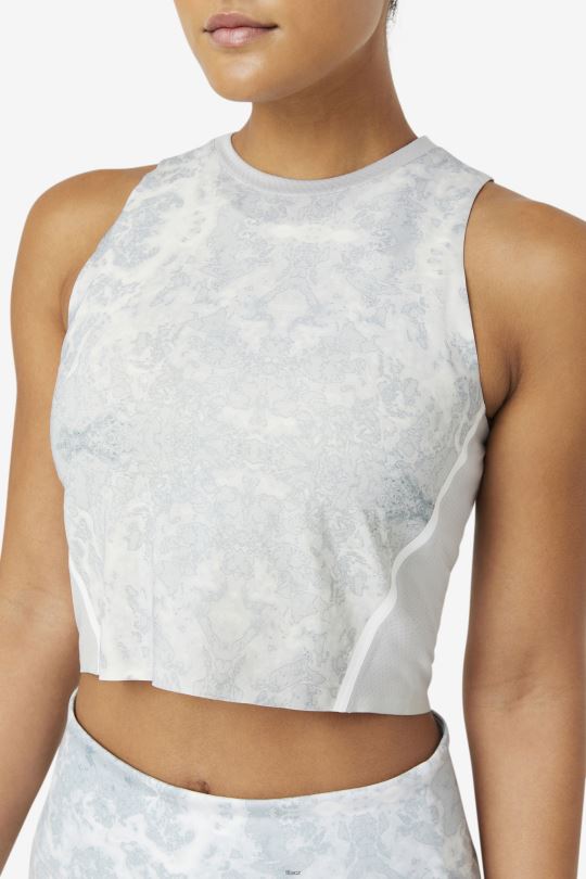 fila highrise/white uplift athletic crop top 0668L1924 výškové/bílé FILA