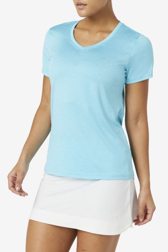 fila pikleball hedvábný véčkový výstřih bluefish heather 0668L2029 bluefish vřes FILA