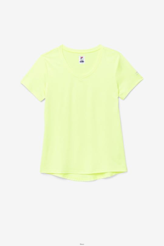 fila yellowheather pickleball hedvábný výstřih do V 0668L2032 žlutý vřes FILA