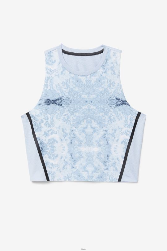 uplift athletic crop top blue fog/black fila 0668L1925 modrá mlha/černá FILA