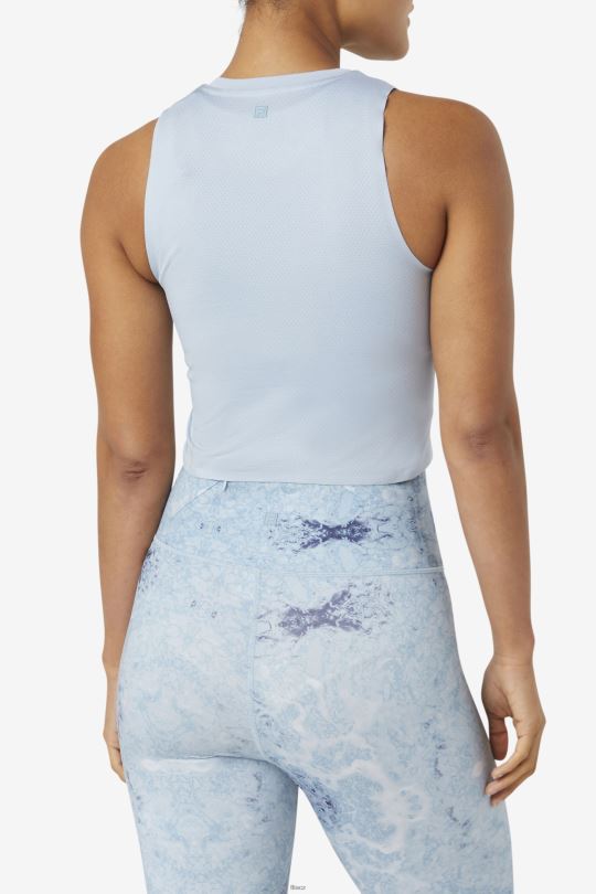 uplift athletic crop top blue fog/black fila 0668L1925 modrá mlha/černá FILA