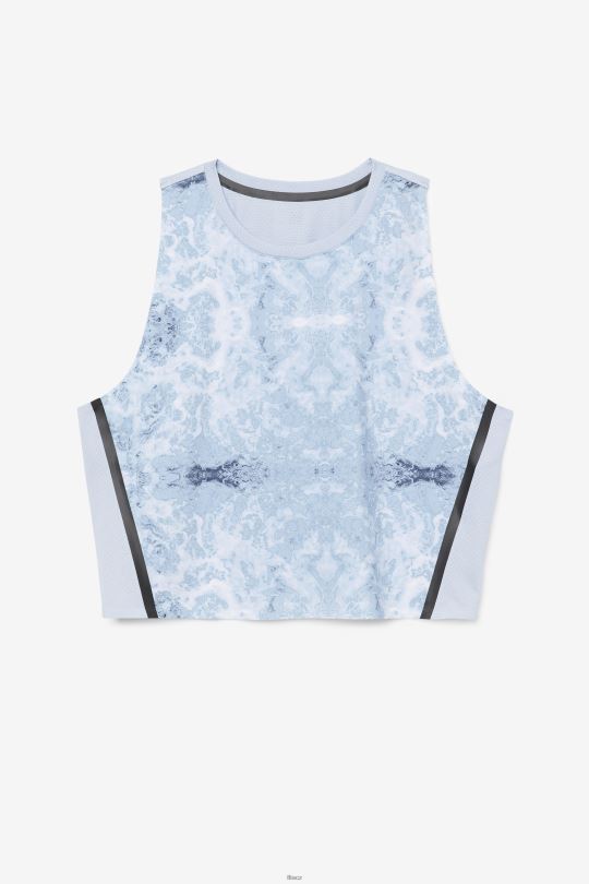 uplift atletický crop top fila modrá mlha/černá 0668L1934 modrá mlha/černá FILA