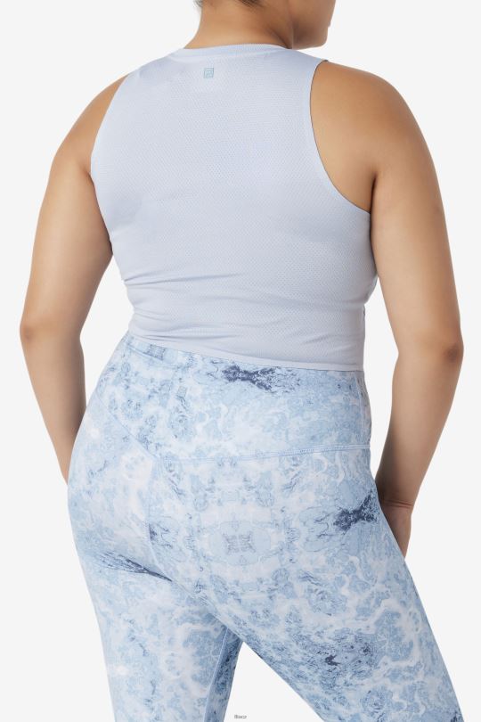 uplift atletický crop top fila modrá mlha/černá 0668L1934 modrá mlha/černá FILA