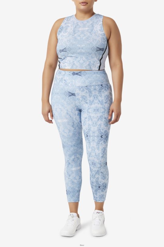 uplift atletický crop top fila modrá mlha/černá 0668L1934 modrá mlha/černá FILA