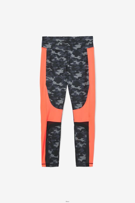 Forza color blocked legging fila dark camo/hot coral/black 0668L2000 tmavý camo/žhavý korál/černý FILA