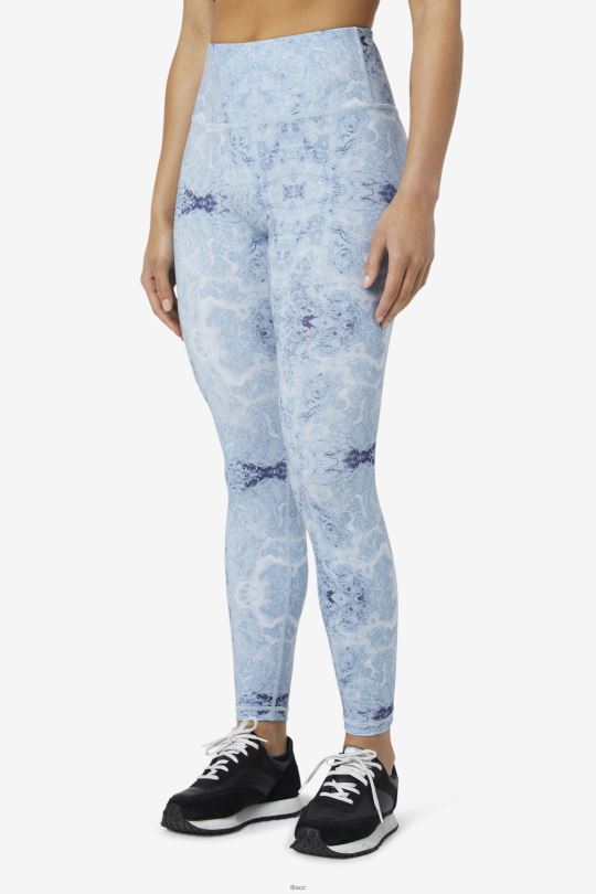 blue fog print forza uhlazené 7/8 legíny fila 0668L1974 potisk modré mlhy FILA