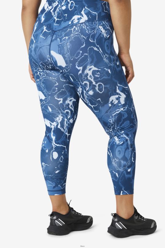 elegantní 7/8 legíny forza navy marble fila 0668L1985 námořnický mramor FILA