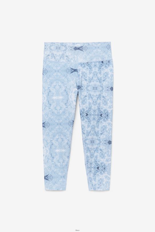 fila blue fog print forza elegantní 7/8 legíny 0668L1984 potisk modré mlhy FILA