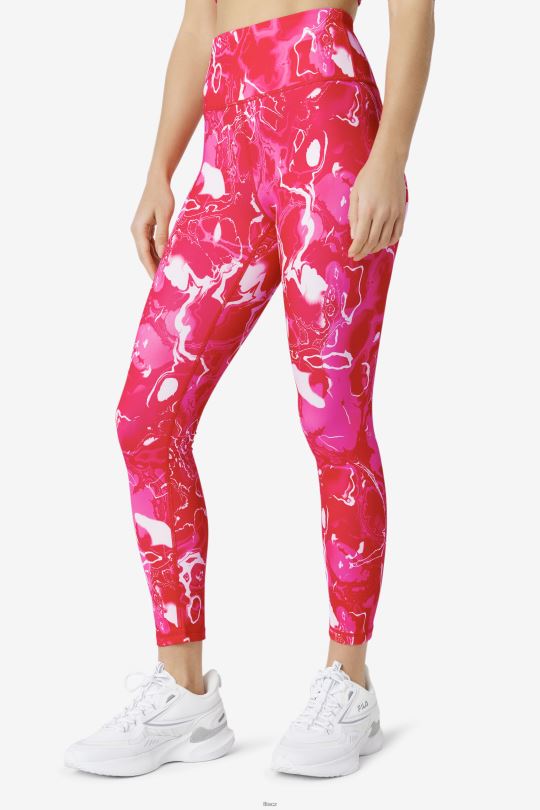 fila forza elegantní 7/8 legíny růžové mramorové 0668L1975 růžový mramor FILA