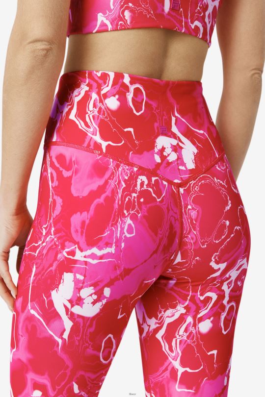 fila forza elegantní 7/8 legíny růžové mramorové 0668L1975 růžový mramor FILA