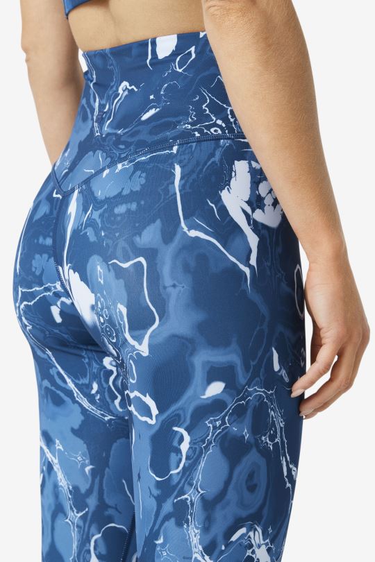fila forza elegantní 7/8 legíny z námořnického mramoru 0668L1969 námořnický mramor FILA