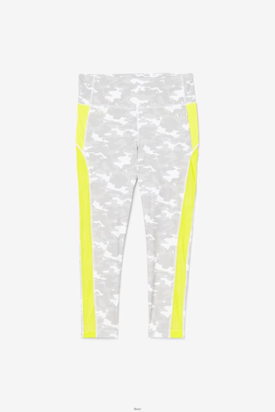 fila white/sirphur forza kontrast 7/8 legíny 0668L1978 bílá/síra FILA