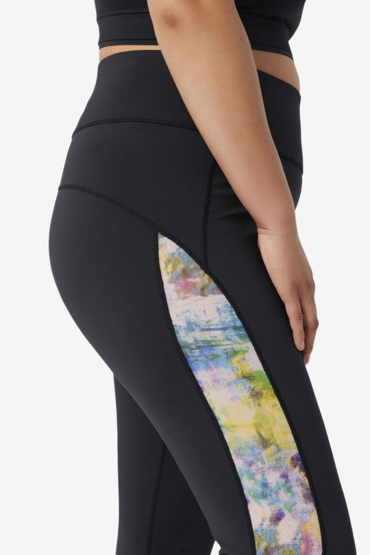 legíny forza kontrast 7/8 black/tie dye fila 0668L1979 černá/kravatová barva FILA