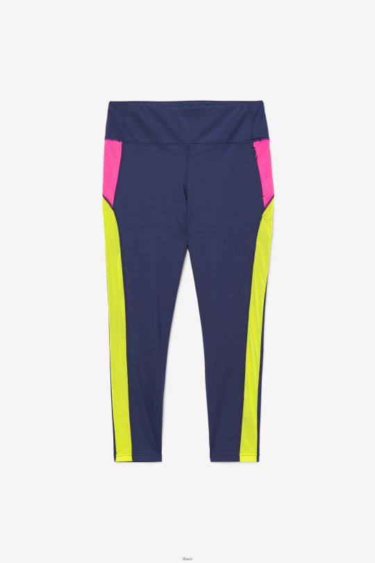 námořnická/světle růžová/sirná forza kontrastní 7/8 legíny fila 0668L1980 námořnická/světle růžová/síra FILA