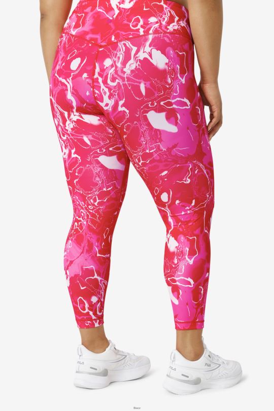 růžové mramorové legíny fila forza elegantní 7/8 0668L1989 růžový mramor FILA